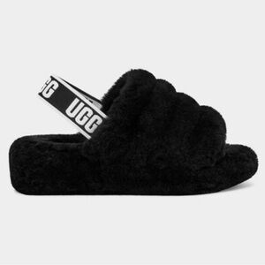 NIB UGG | Fluff Yeah Slides | Black | Size 9